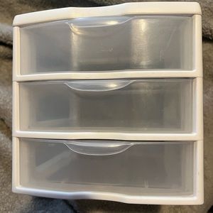 Plastic 3 drawer organizer
